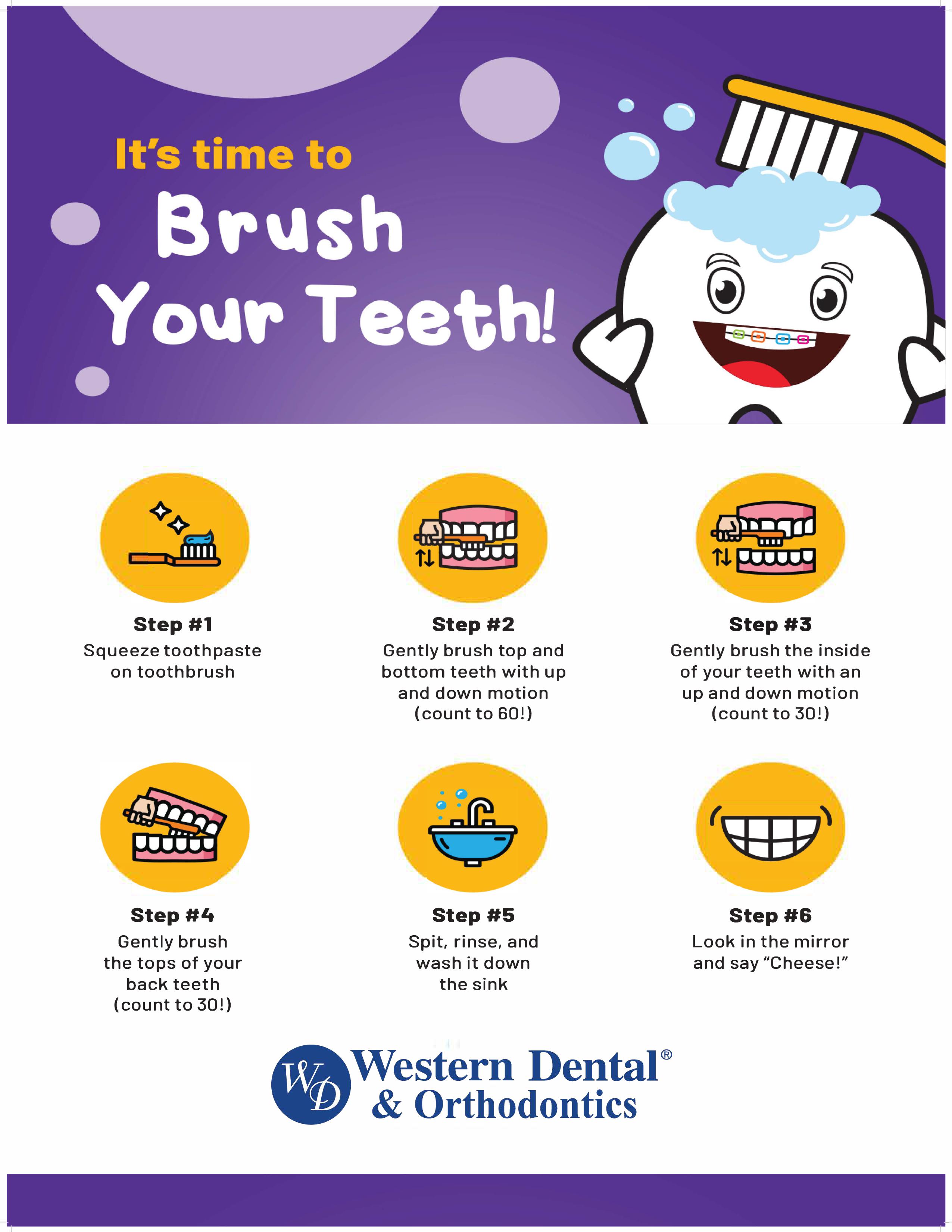 Western Dental Kid's Activity Sheet - How to brush