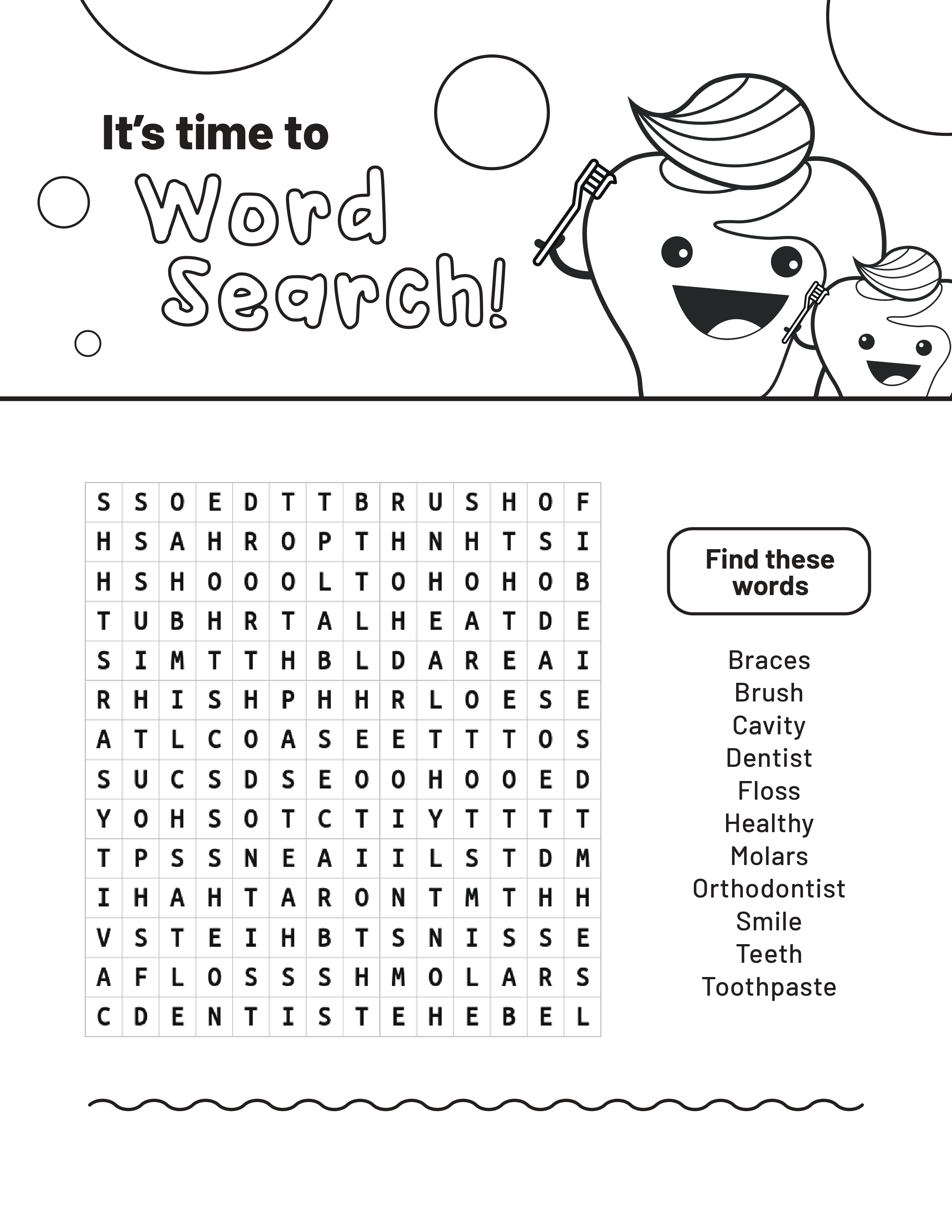 Time to Smile -Word Search