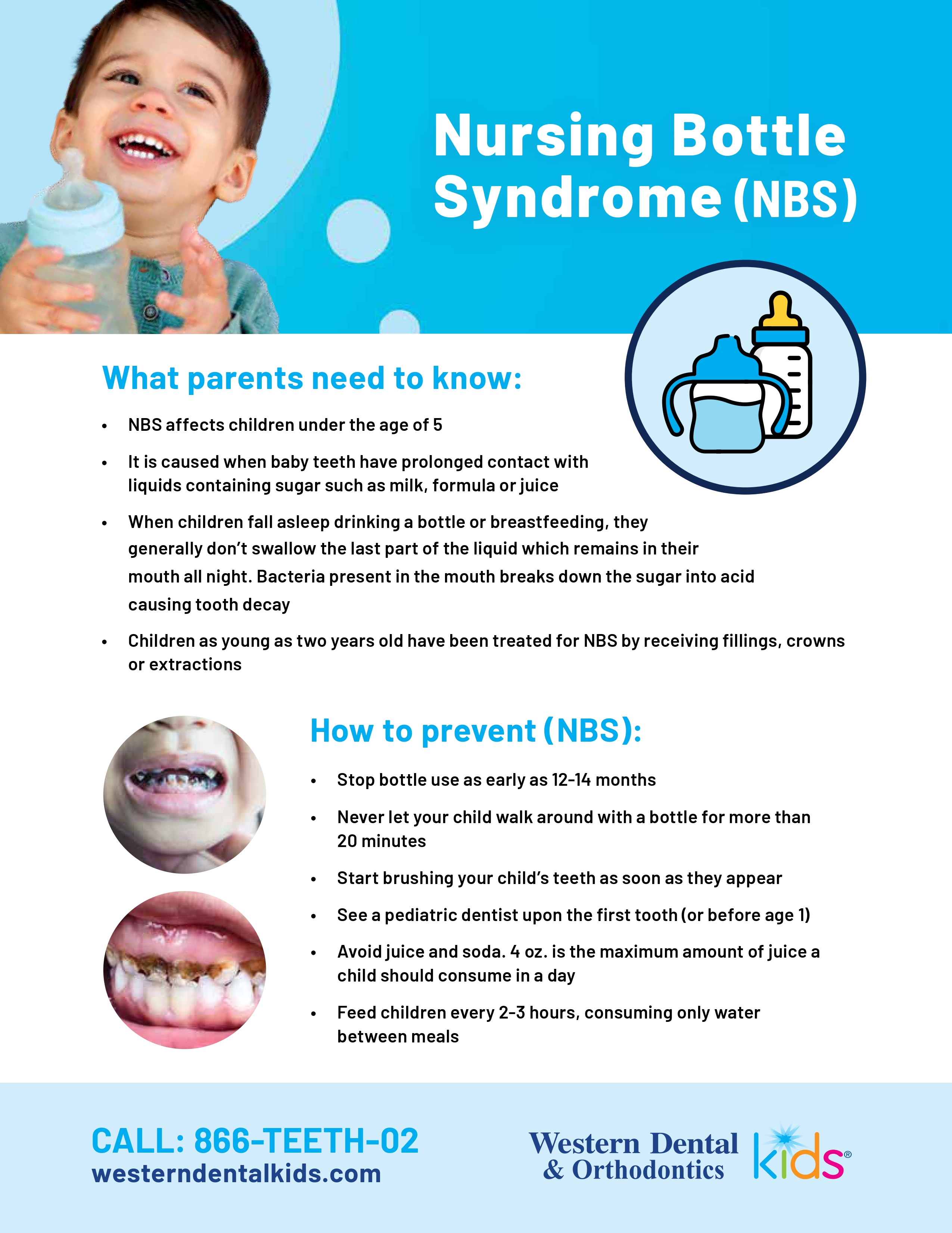 Western Dental Kid's Activity Sheet - Nursing Bottle Syndrome